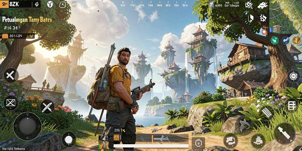 Tampilan seru gameplay Open World 8ZK.