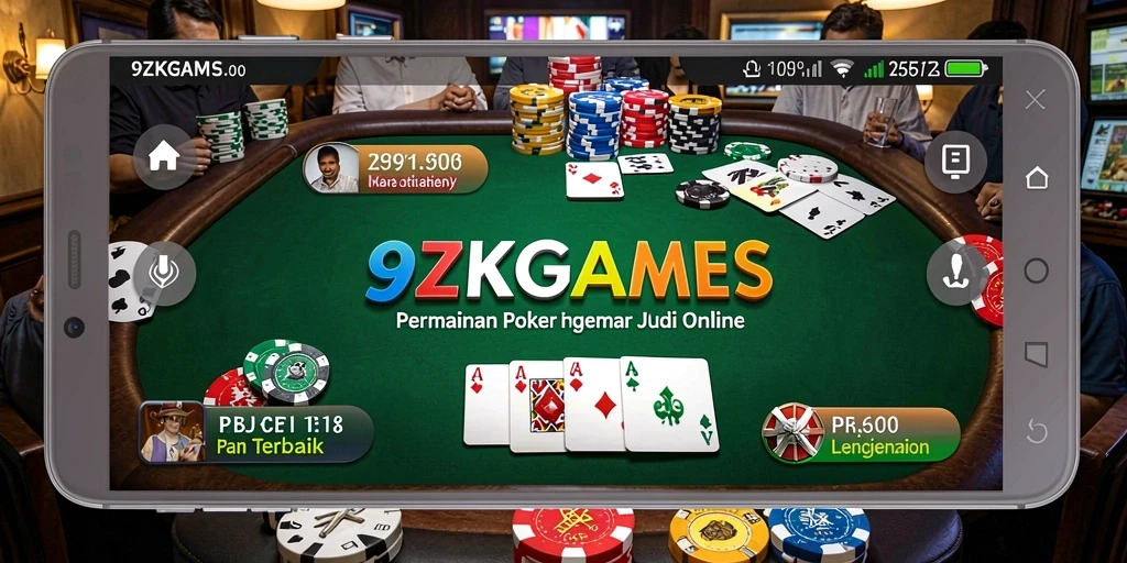 Tampilan seru gameplay Poker di 9ZKGAMES.