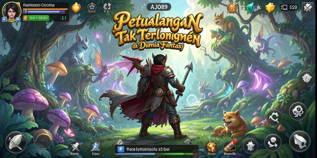Tampilan gameplay menakjubkan dari AJO89 dengan petualangan seru.