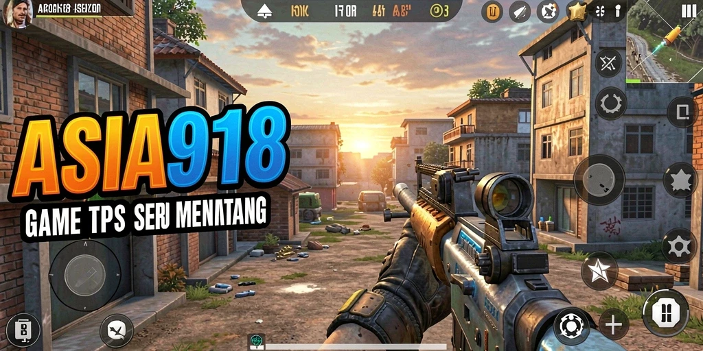 Screenshot ASIA918 menunjukkan aksi tembak-menembak seru dalam game TPS.