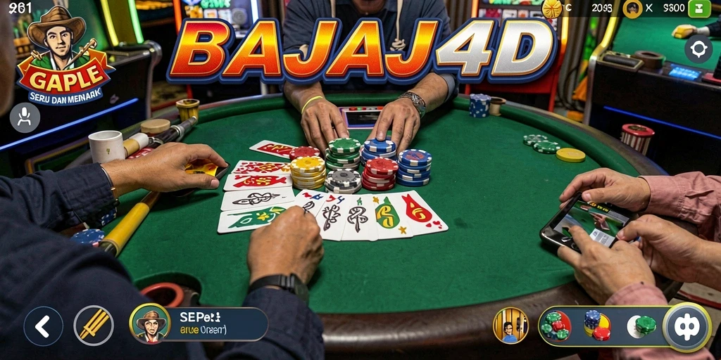 Screenshot BAJAJ4D menampilkan suasana permainan Gaple yang asyik.