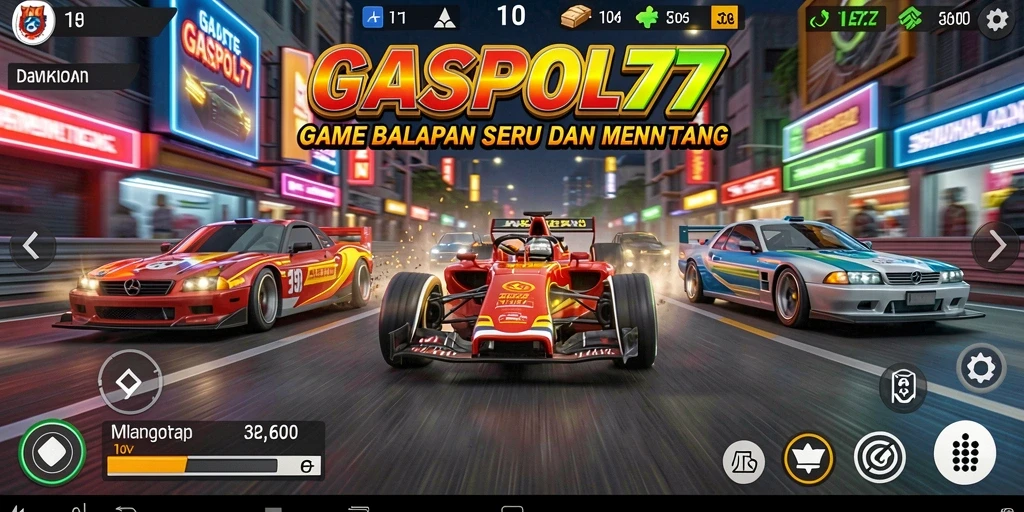 Tangkapan layar gameplay GASPOL77 saat balapan seru di trek yang menantang.
