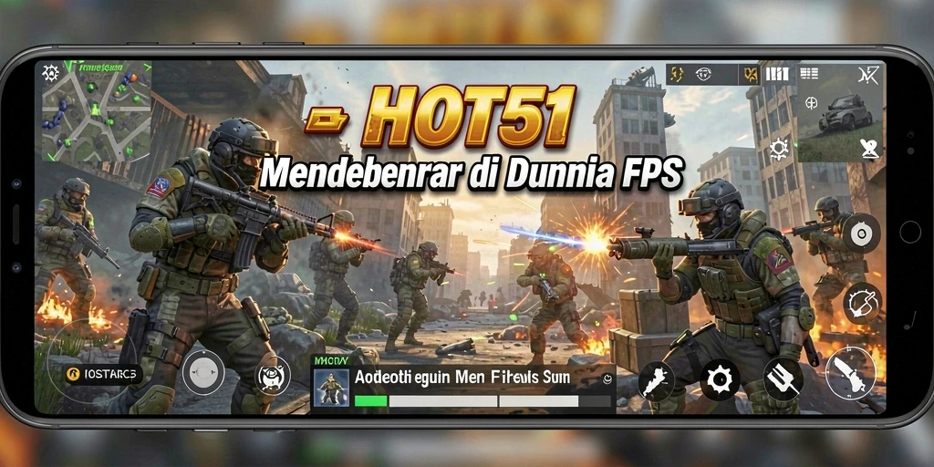 Tampilan gameplay HOT51 yang mendebarkan dan penuh aksi.
