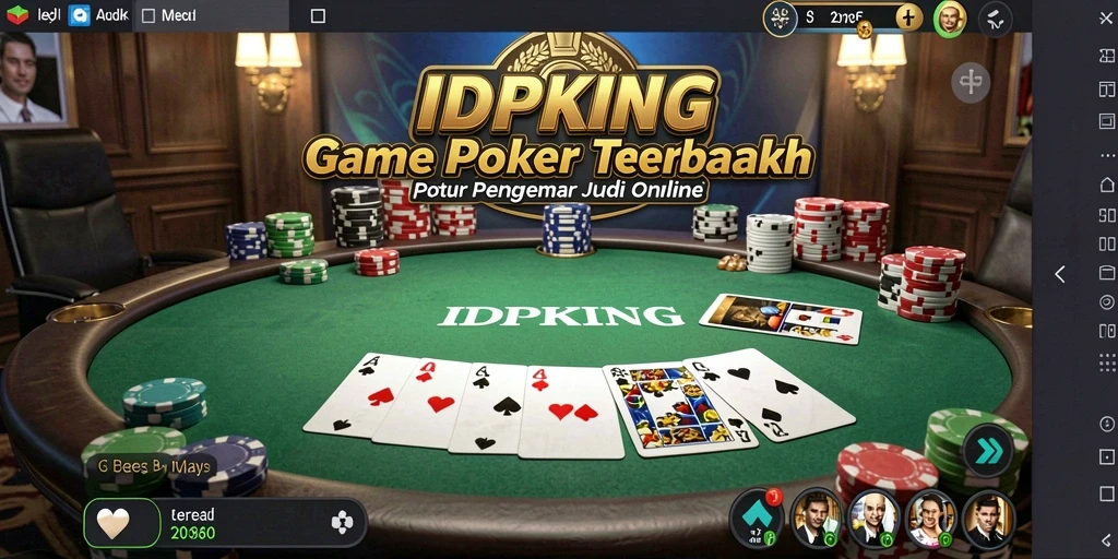 Screenshot utama menunjukkan pemain menikmati permainan Poker di IDPKING.