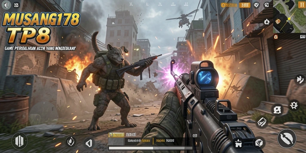 Tampilan gameplay dinamis dan mendebarkan di MUSANG178.