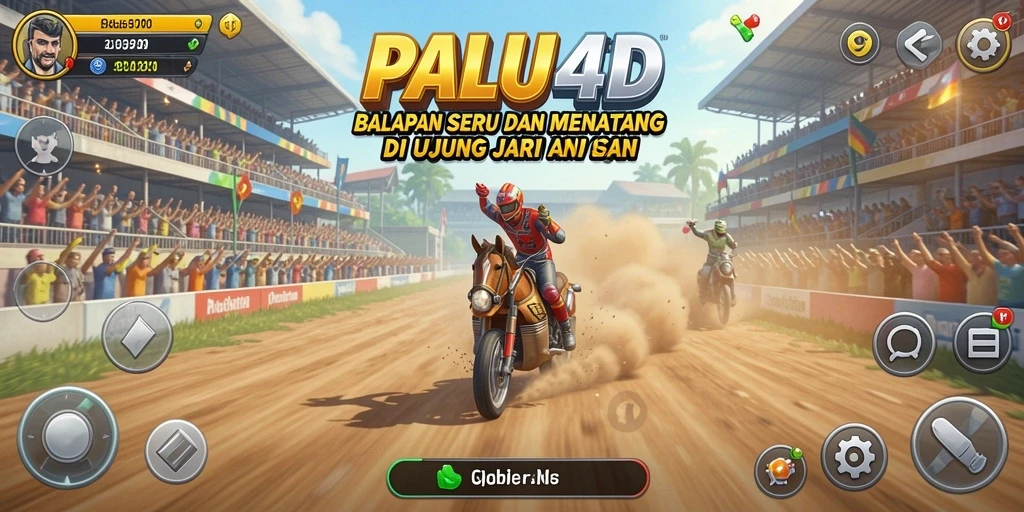 Tampilan gameplay PALU4D yang seru dan menantang di trek balapan.