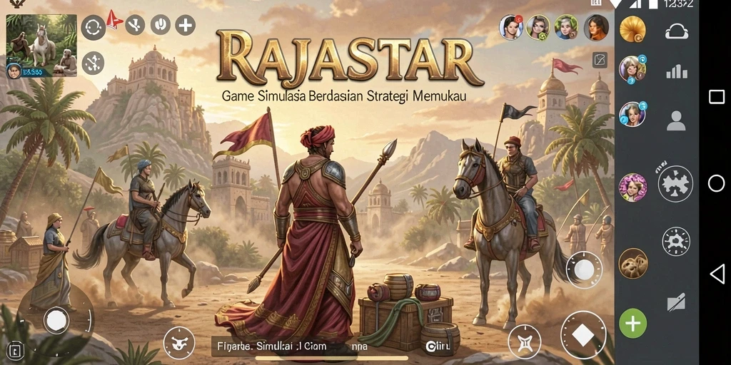 Screenshot gameplay menampilkan aksi seru dalam RAJASTAR.
