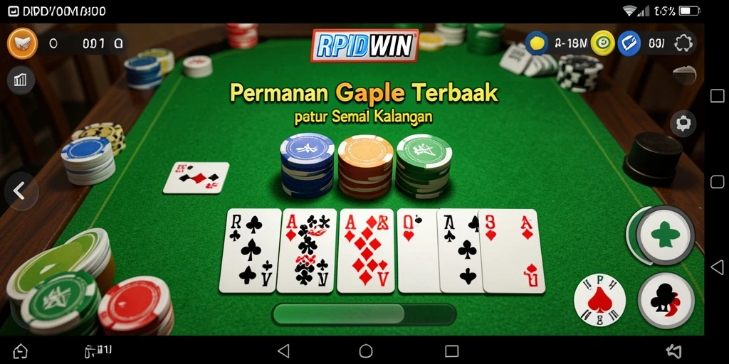 Screenshot gameplay RPIDWIN yang menampilkan keseruan bermain Gaple.