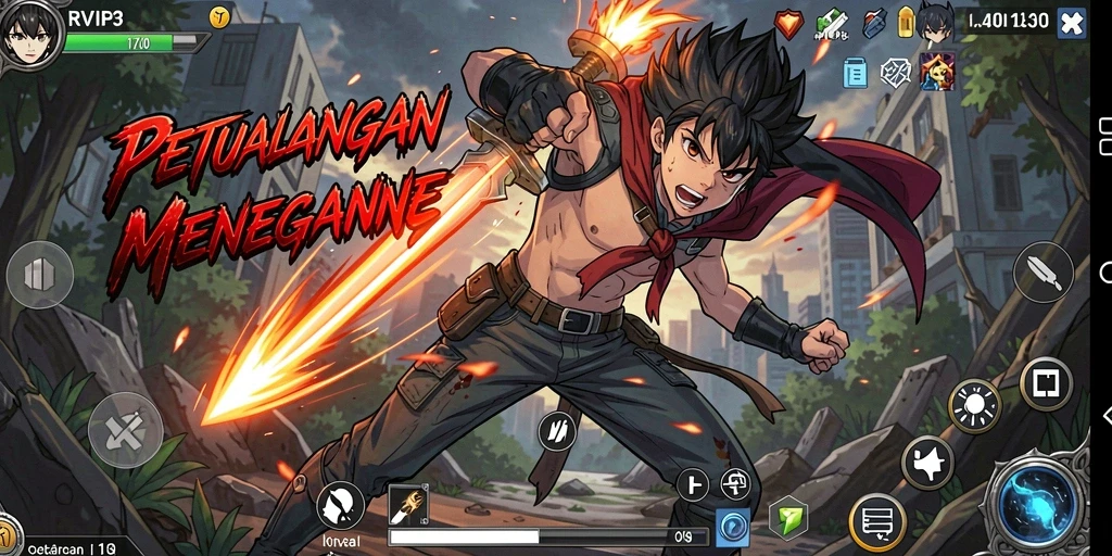 Gameplay RVIP3 yang seru dan menawan dengan karakter anime.