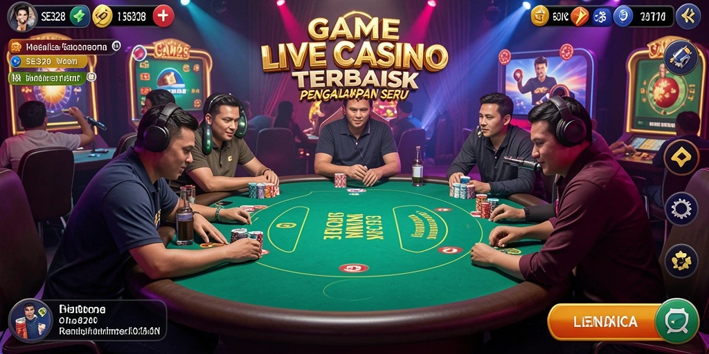 Tampilan gameplay SE328 yang mendebarkan dalam Live Casino.