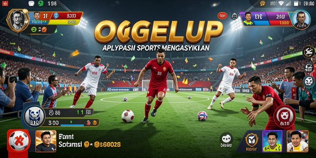 Screenshot gameplay TOGELUP menampilkan aksi seru pertandingan olahraga.